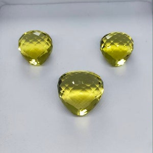 AAA ,Natural ,Lemon, Quartz , Cbhochon,Gamstone, Handmaid,Fency ,Shape ,3 Ps Lot, half drilling