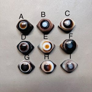 AA,+,Natural ,Black Banded Agate,  Eyes, Semi Precious, Gemstone, Handmade , Cabochon, Gemstone Cabochon Hendmend drilling
