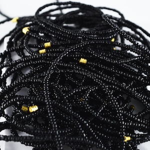BLACK/African Waist Beads/Waist Beads / Belly Jewelry/Weighloss Tracker /Belly Beads/waistbeads /Screw Barrel Clasp
