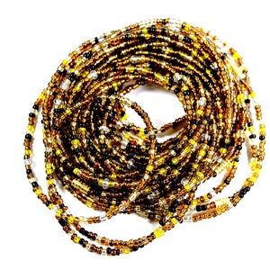 TONO TIERRA / Cuentas africanas para la cintura / Cuentas para la cintura / Joyería para el vientre / Rastreador de peso / Cuentas para el vientre / Cuentas para la cintura / Cierre de rosca