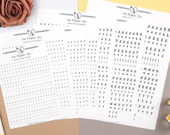Skippy Sharp Alphabet Stickers | 848 Stickers | 2.8 to 8.4 mm | Matte or Glossy