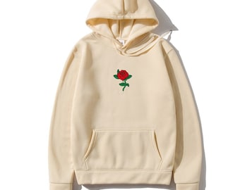white rose hoodie mens