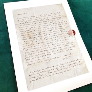 Lettre d'amour de Jane Austen Persuasion Wentworth à Anne A4 Calligraphie Impression artistique