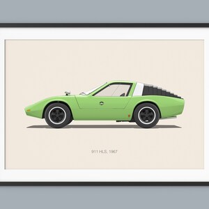 ポルシェ 911 HLS カーポスター イラストプリント ウォールアート 子供用 男の子部屋 装飾 子供用 ホームオフィスアート 子供部屋 装飾 寮