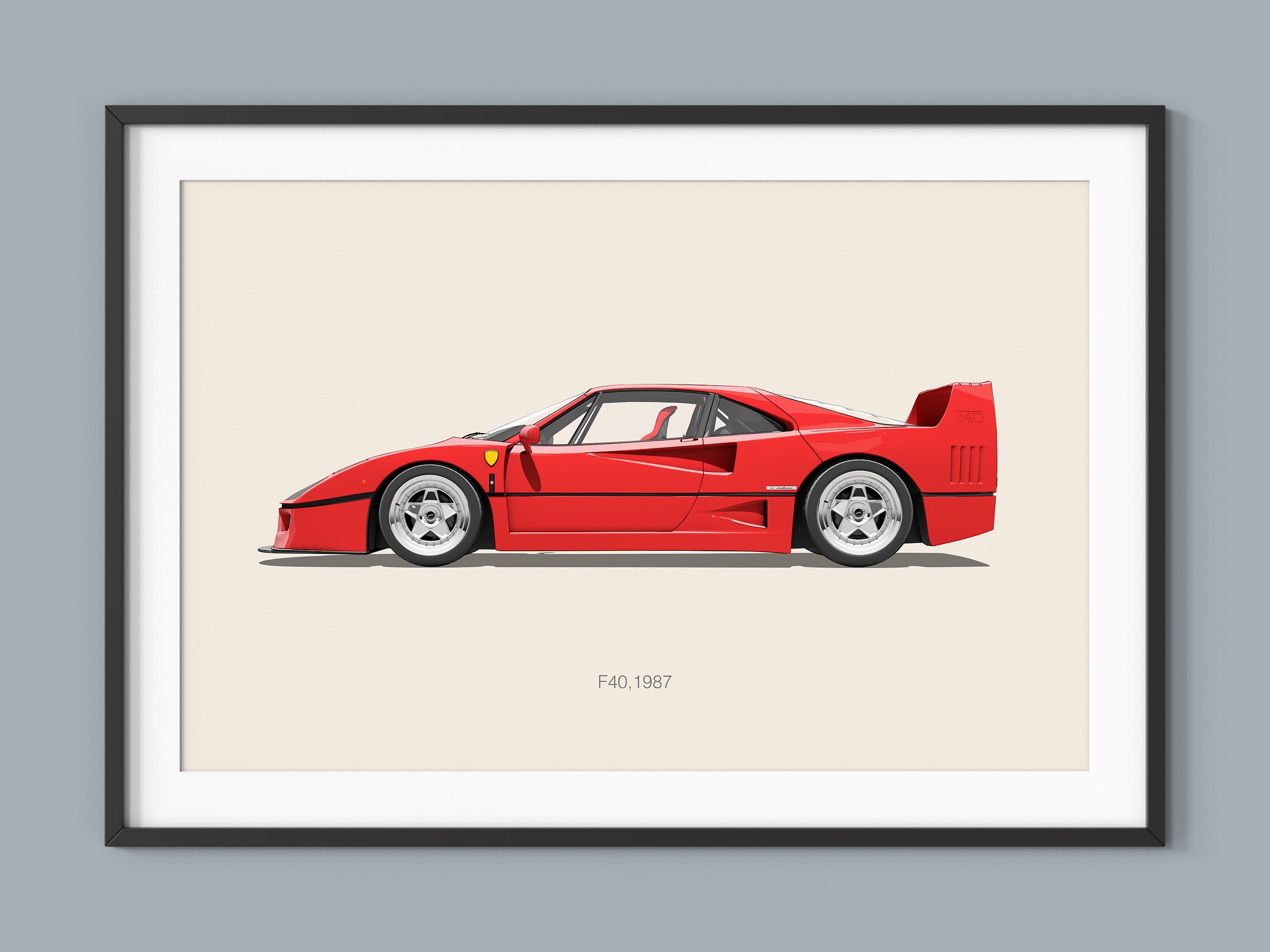 Ferrari f40 art - Etsy 日本