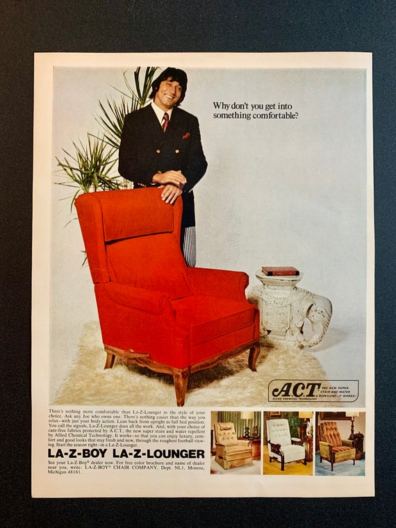 Buy 1970s Joe Namath Lazy Boy Recliners Original Vintage Retro