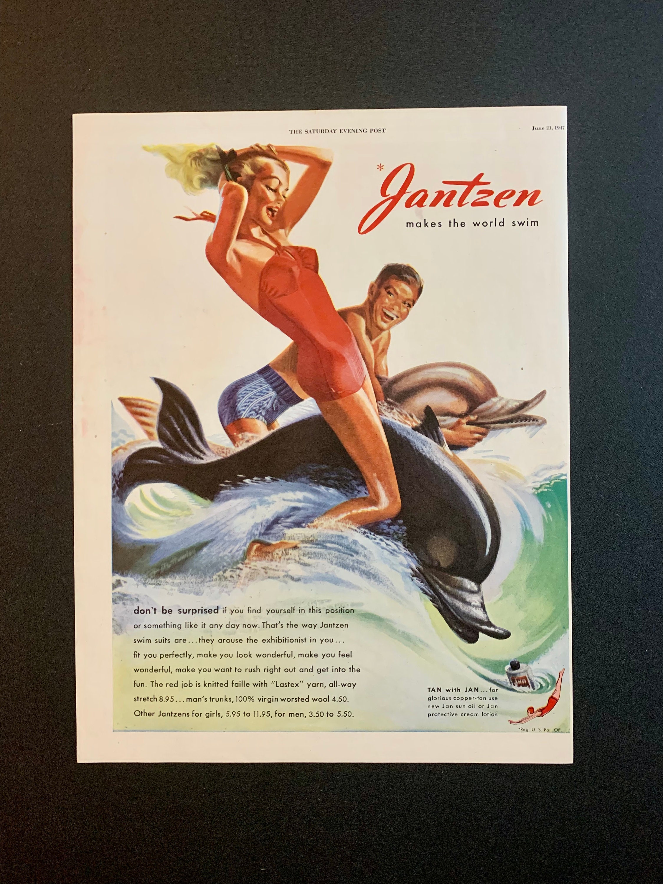 Vintage Jantzen Swimsuit Advertisements Several Styles