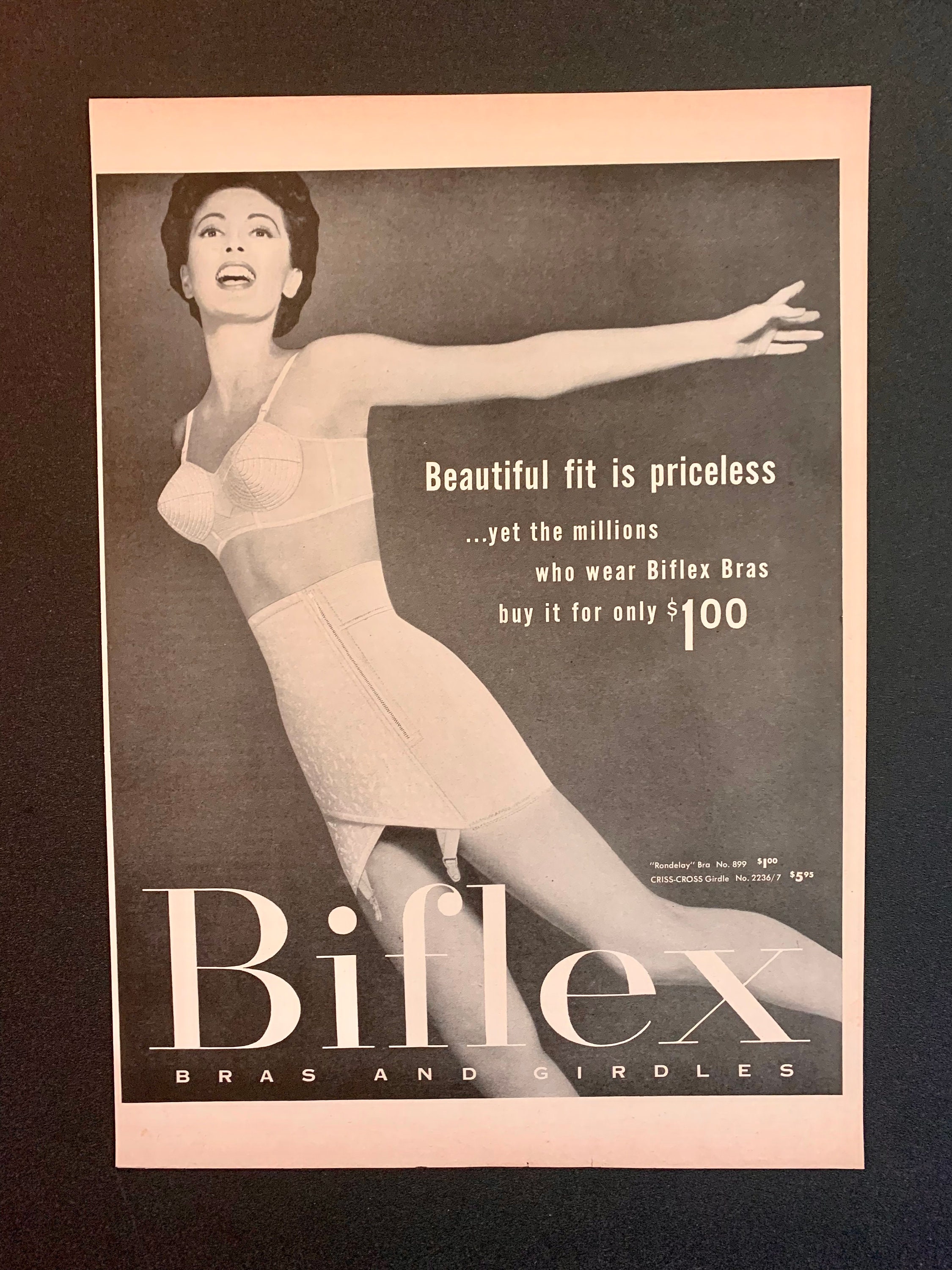 1950s Bra and Girdle Ads Several Styles to Choose From Original