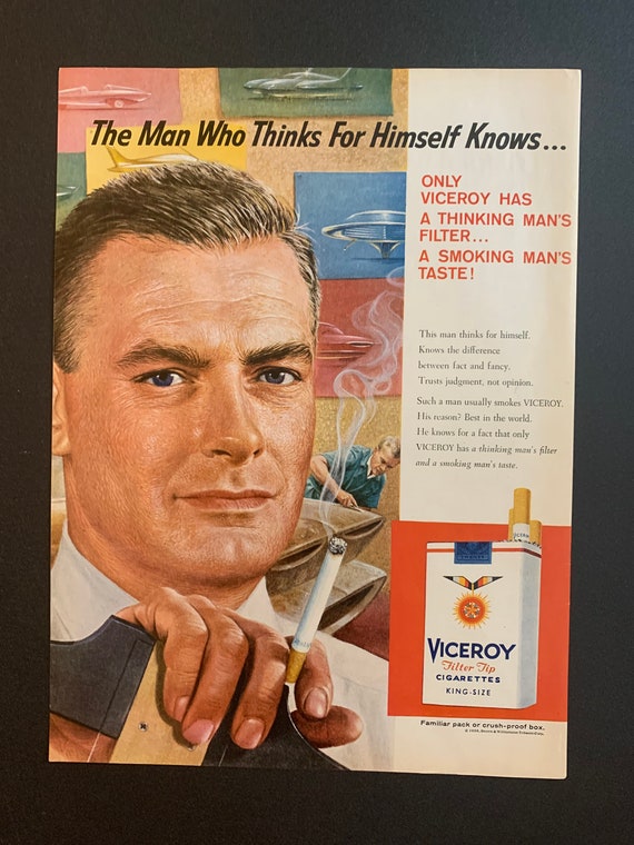 1950s Viceroy Cigarettes Ads Several Styles Original Vintage
