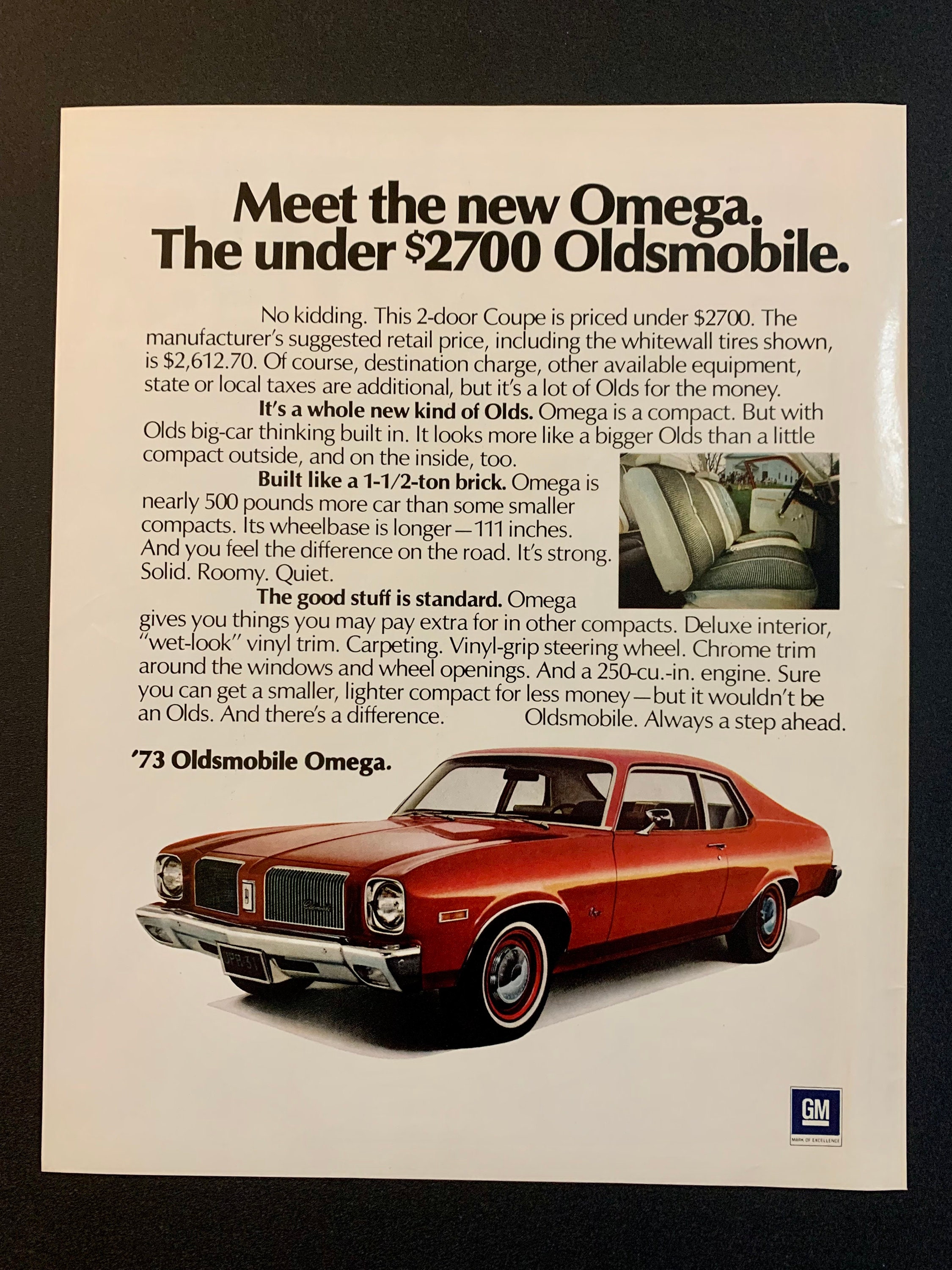 1973 Oldsmobile Omega Original Vintage Retro Classic Car