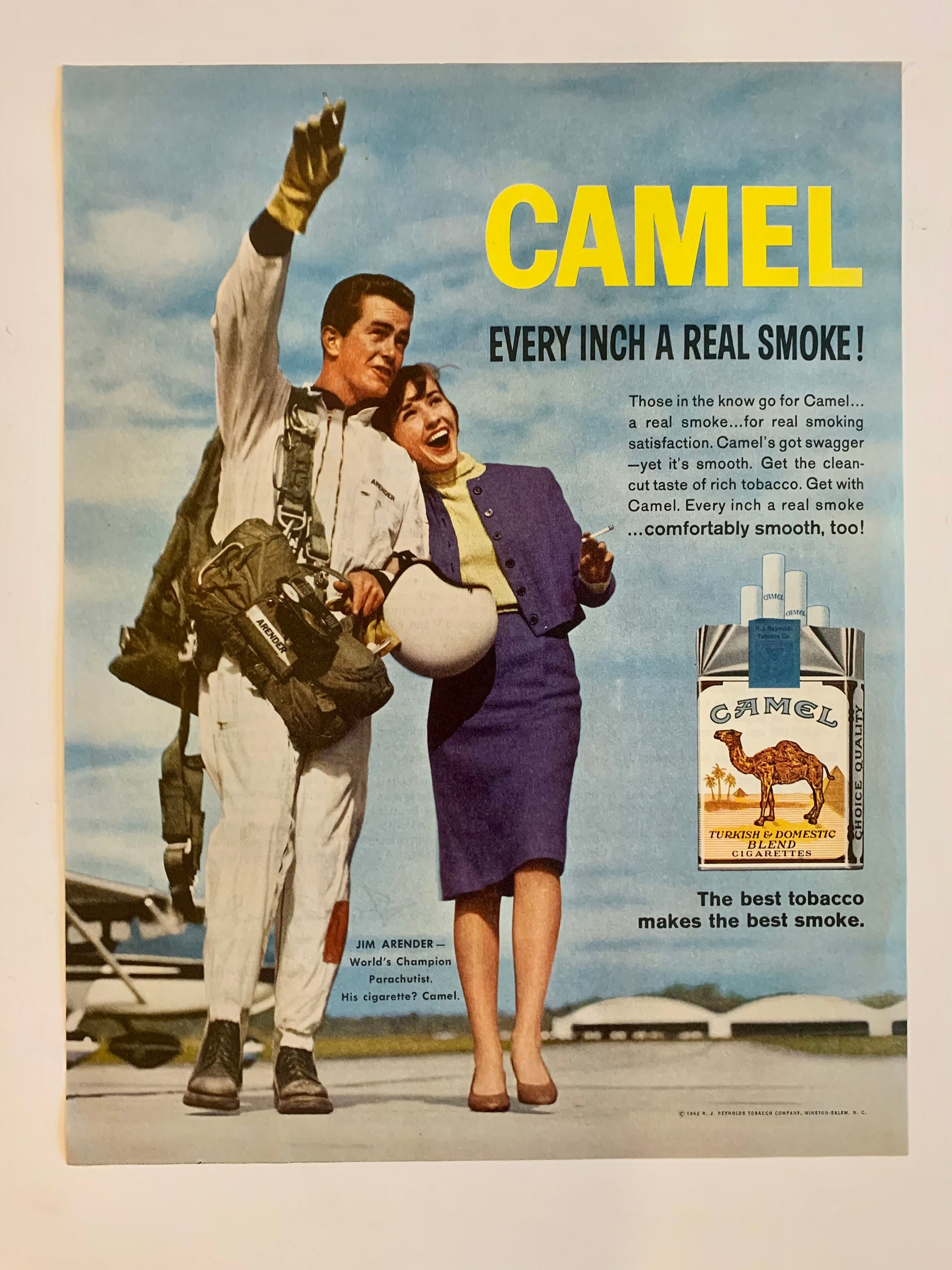 60er Jahre Camel Zigaretten Werbung Verschiedene Stile Original Vintage  Raucher Werbung Retro Magazin Print Werbeplakate -  Österreich