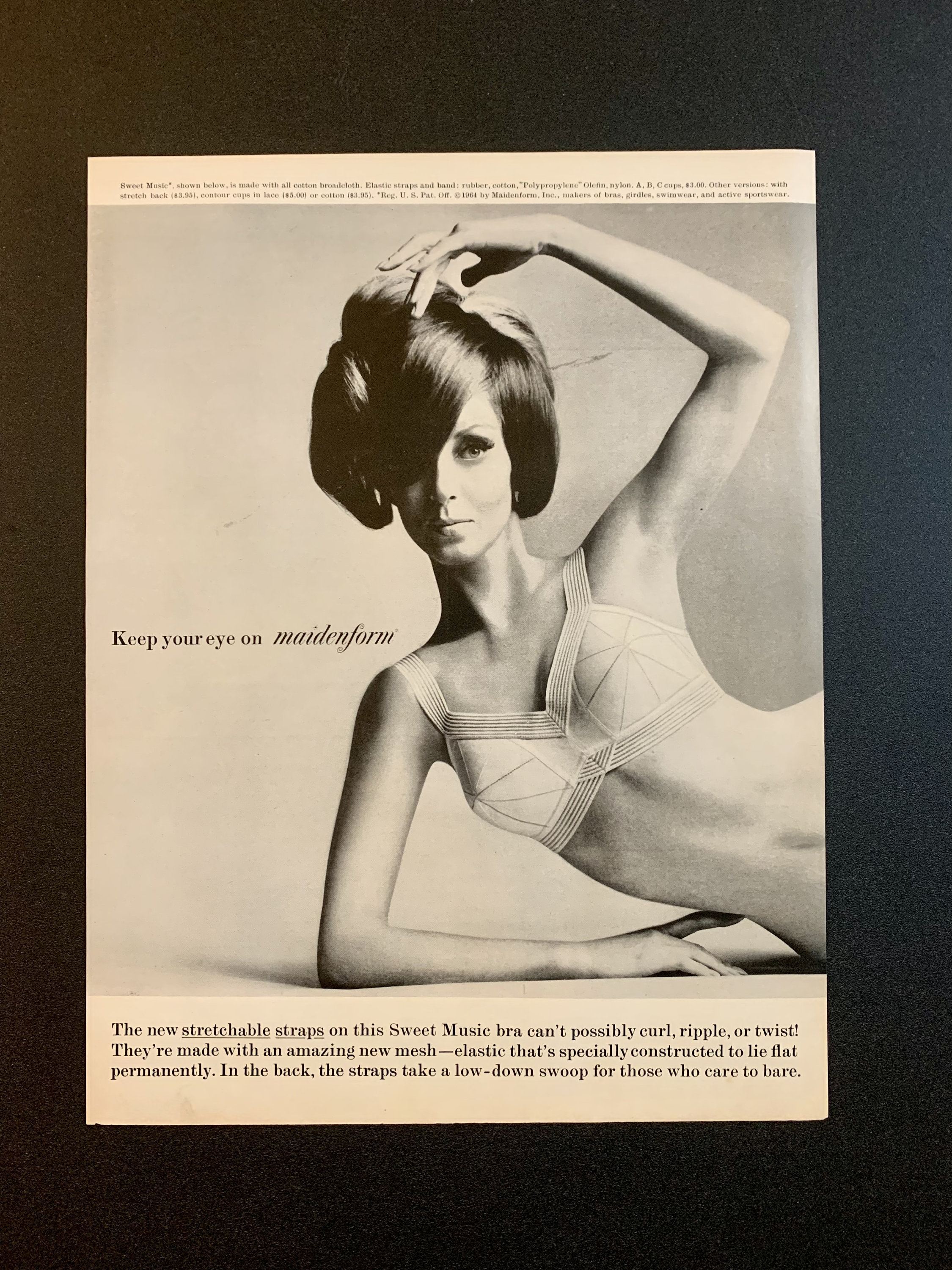 Pair of 1950's Store Countertop Bra Advertising Displays Maidenform &  Circleform