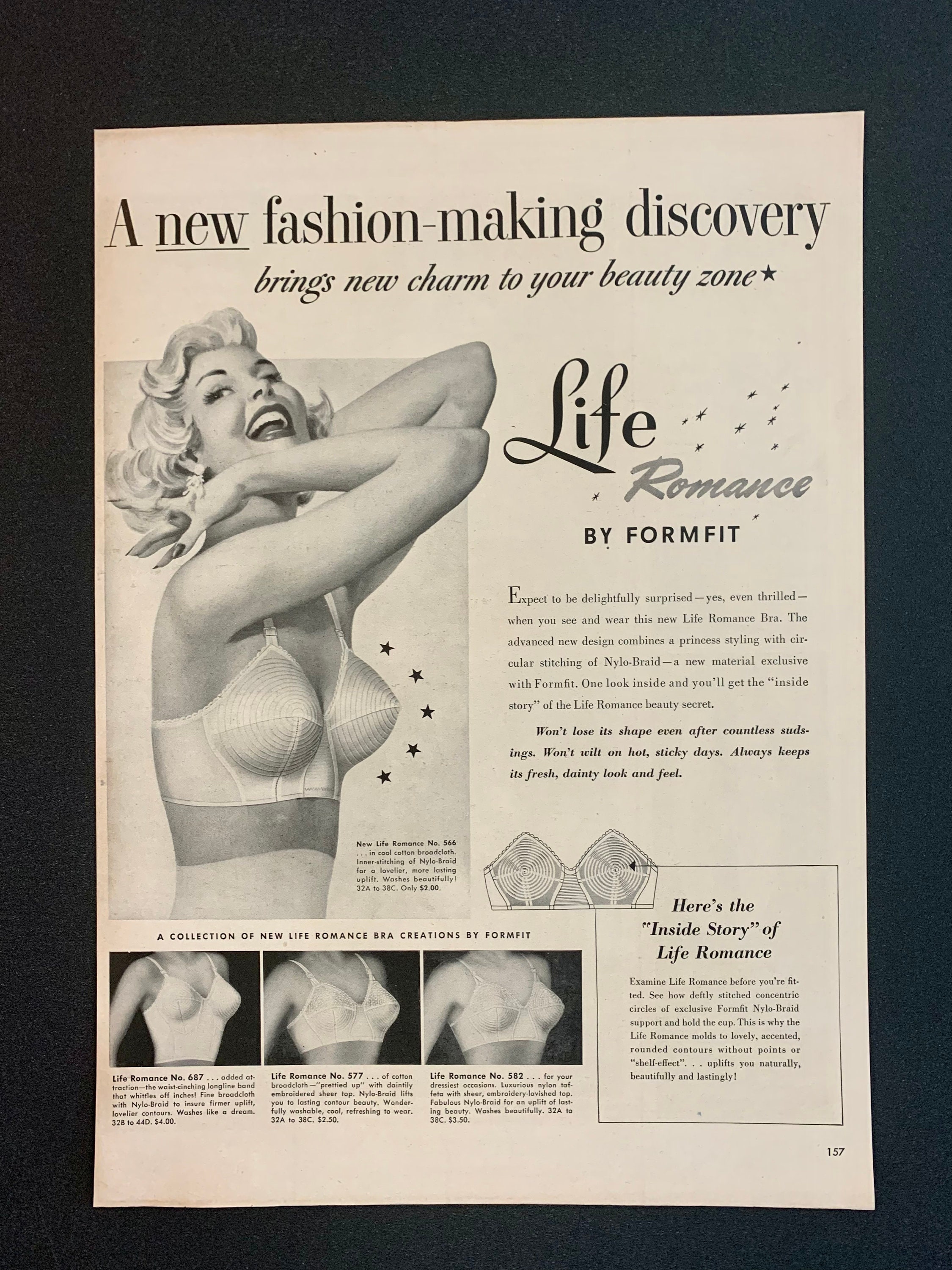 1950s Lingerie Bra and Girdle Several Styles to Choose From Original Vintage  Retro Classic Advertisements Magazine Ads -  Canada