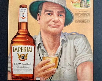 1950’s Imperial Whisky Hiram Walker Several Styles To Choose From Original Vintage Retro Classic Advertisement Magazine Ads