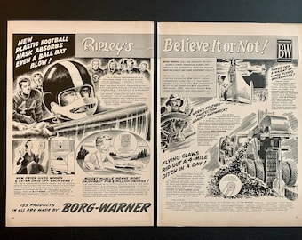 1950’s Ripley’s Believe It Or Not Borg Warner Several Styles To Choose From Original Vintage Retro Classic Magazine Article