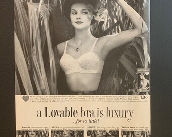 Vintage advertising print Fashion Ad JUST MY SIZE Bra Save $1.00 on any  style 90