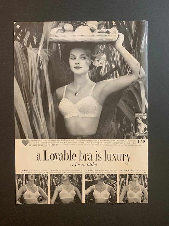 Vintage Bra and Girdle Ads 1950s and 1960s Several Styles Original