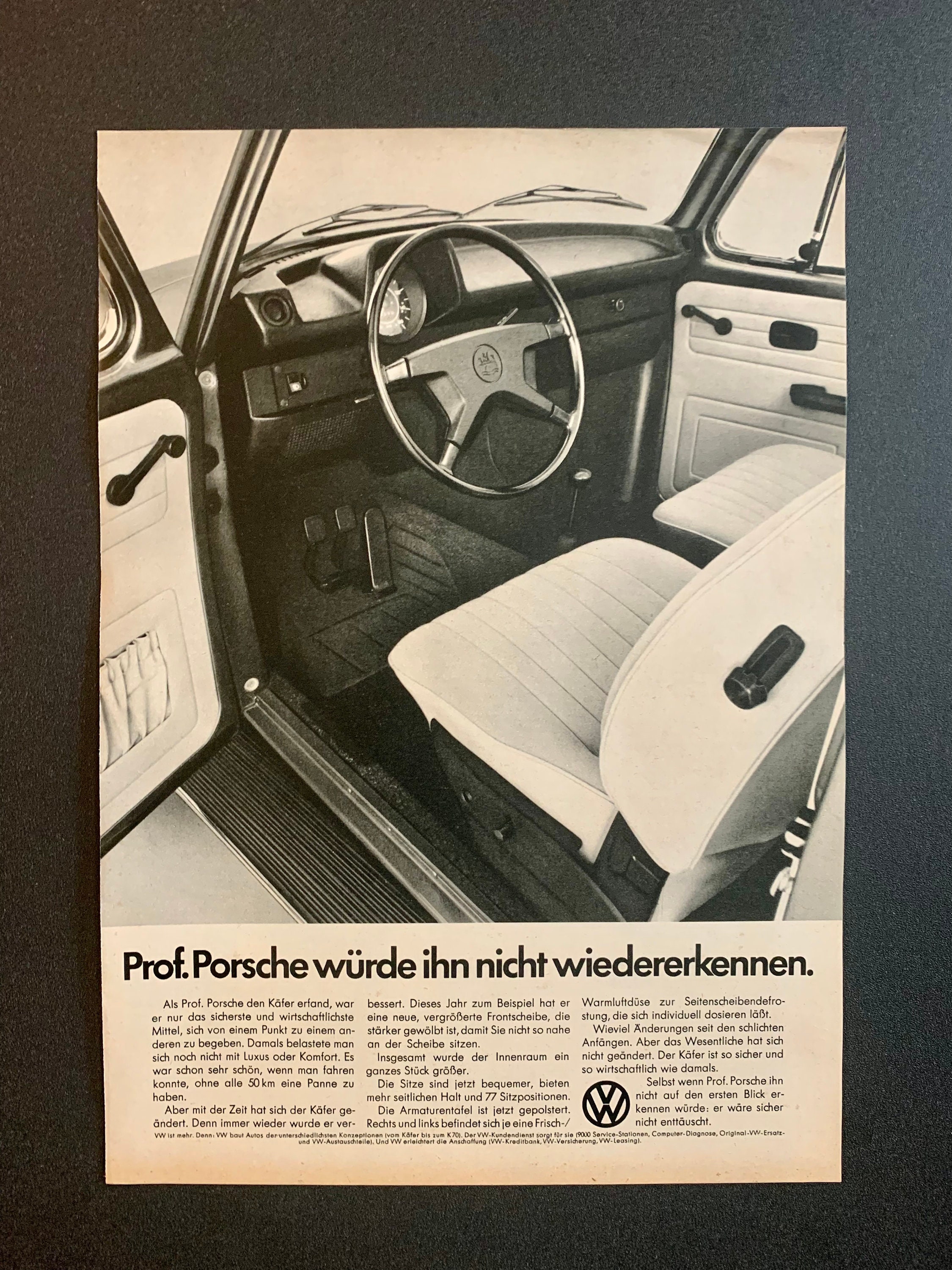 1973 German Volkswagen VW Beetle Bug German Advertising Original Vintage  Retro Classic Car Advertisement Magazine Ads 