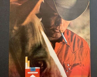 1960’s Marlboro Cigarettes Original Vintage Retro Classic Advertisement Marlboro Man Magazine Ads