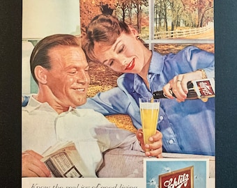 1950’s Schlitz Beer Ads | Several Styles | Original Vintage Drinking Advertisements | Magazine Print Advertising