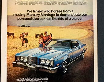 1973 Mercury Montego Original Vintage Retro Classic Car Advertisement Magazine Ads