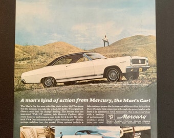 1967 Mercury Cyclone Original Vintage Retro Classic Car Advertisement Magazine Ads