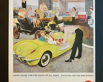 Vintage Coca Cola Coke Ads | 1950’s And 1960’s | Several Styles | Original Vintage Retro Classic Advertisements Magazine Print Advertising