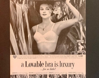 1940's Vintage magazine original ad for BESTFORM retro Bra Girdle