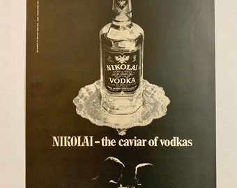 1970er Nikolai Vodka | Verschiedene Stile zur Auswahl |  Original Vintage Retro Klassische Werbung Magazin Print Anzeigen