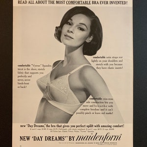 1962 Maidenform Bra-i Dreamed Trademark White Rock-original 13.5