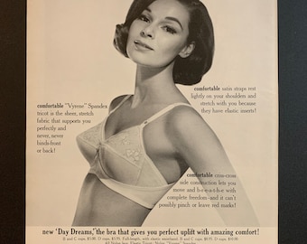 Advert for Maiden Form bra with uplift 1936 For sale as Framed
