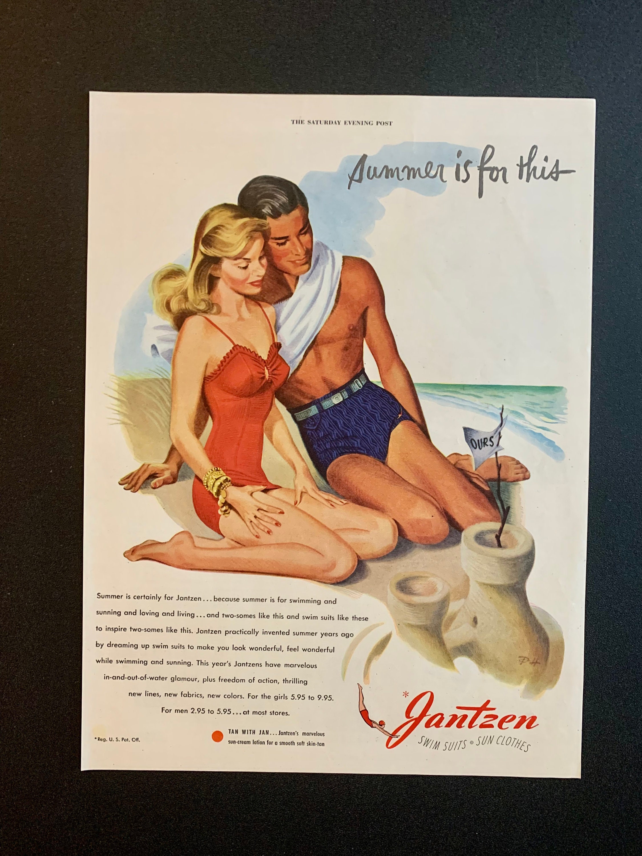 Vintage Jantzen Swimsuit Advertisements Several Styles