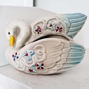 Vintage Ceramic Swan Planter