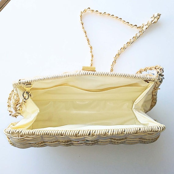 Vintage Mid Century Woven Handbag - image 2