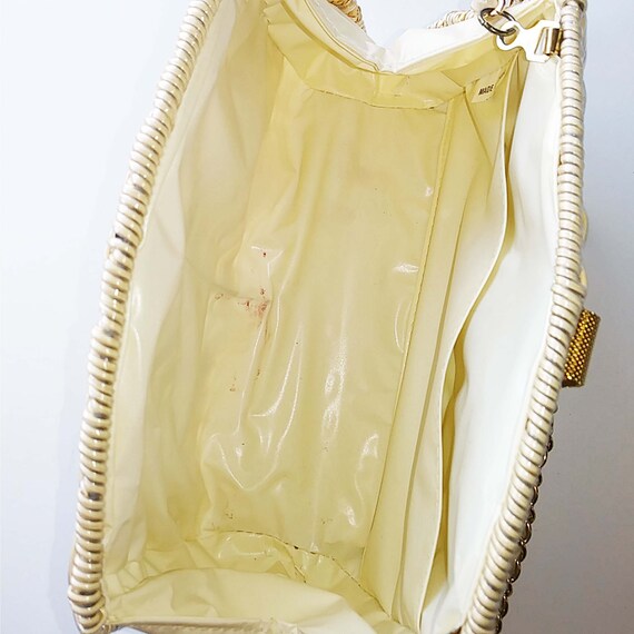 Vintage Mid Century Woven Handbag - image 3