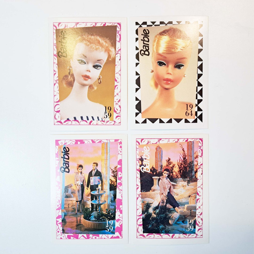 1990's Vintage Barbie Collector Cards 1959 1960 Dolls Set Etsy