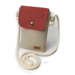 Fine, small cell phone bag &quot;Tiny&quot; with different flap variants, designer crossbody, practical shoulder bag, handy shoulder bag