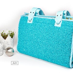 Bag &quot;In the Blue&quot;, Statement Bag, Turquoise, Design Bag, Shoulder Bag, Shopper, Handbag