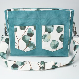 Bag Jeany &quot;Eucalyptus&quot;, handmade designer bag, shoulder bag, handbag, crossbody bag, shoulder bag, unique