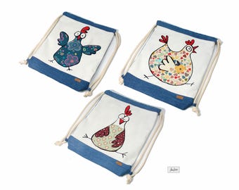 "Chicken Gang" drawstring bag, backpack, bag, pouch, gym bag, fabric bag, sports bag, gym bag, drawstring bag, drawstring bag, tote bag