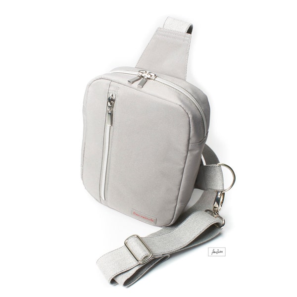 Retro bag Renée light grey, crossbody bag, sling bag, shoulder bag, bag, shoulder bag, backpack, unisex bag, designer bag, bag, rucksack