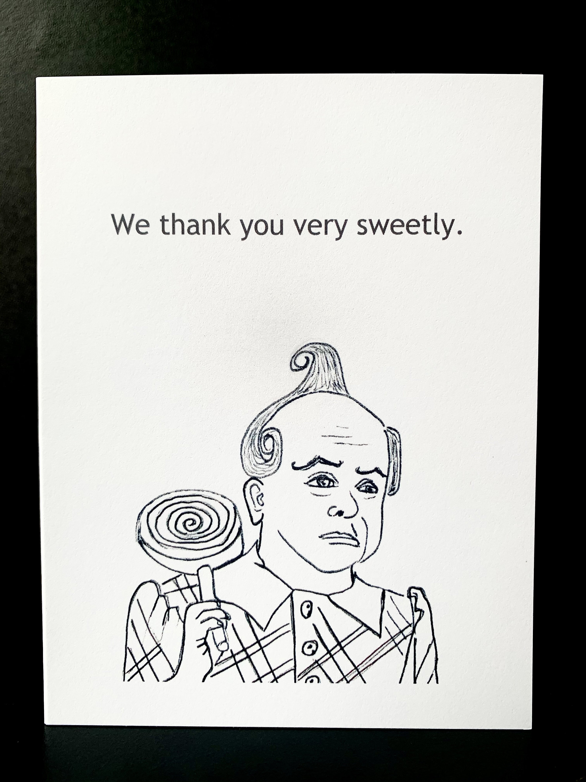 Thank You Sweetly. Hand Drawn Printed Greeting Card - Etsy India