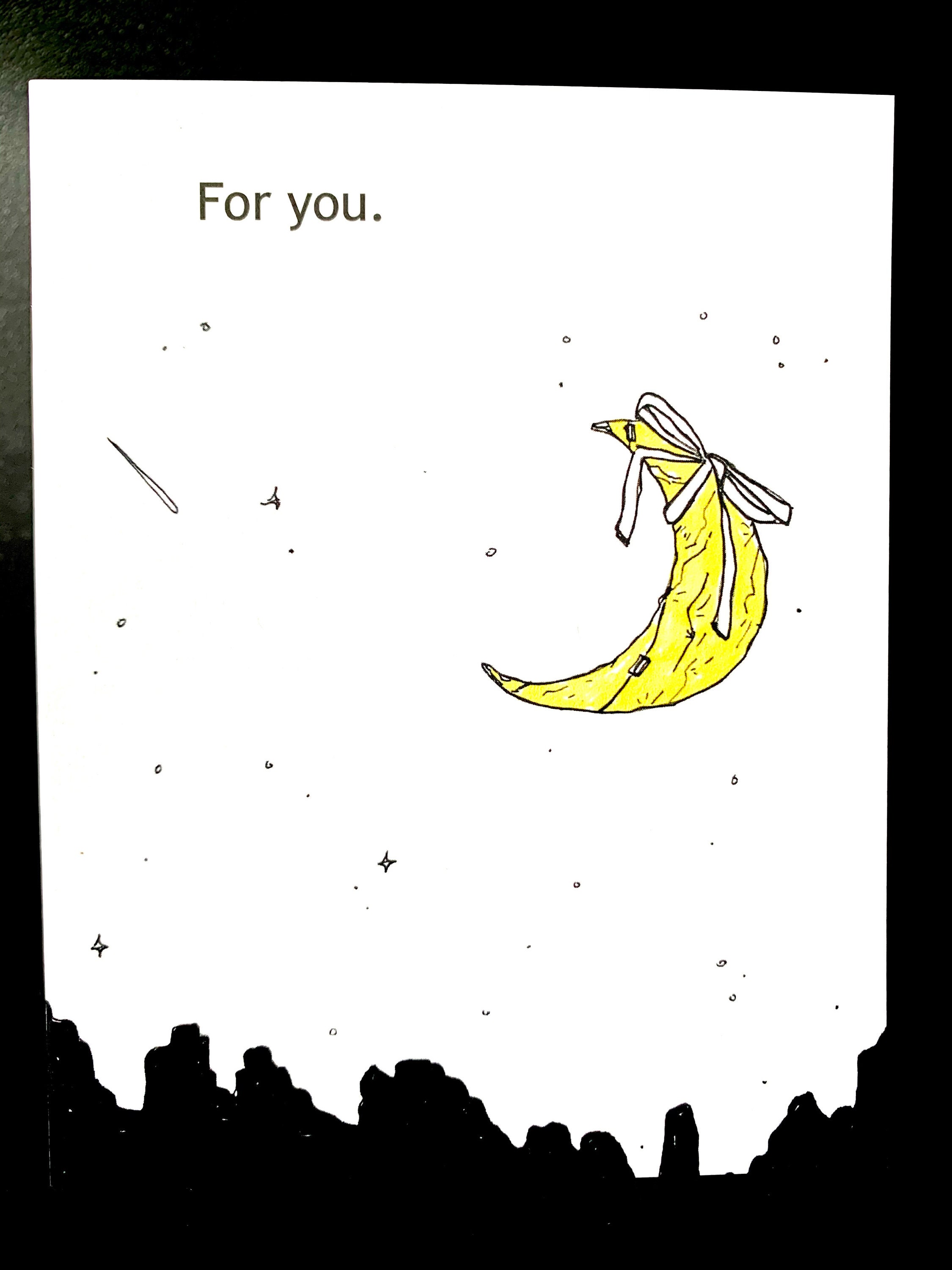 For You. Hand Drawn Printed Greeting Card. - Etsy