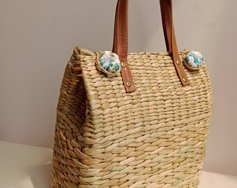 Ayana - Natural Kauna Woven handbag