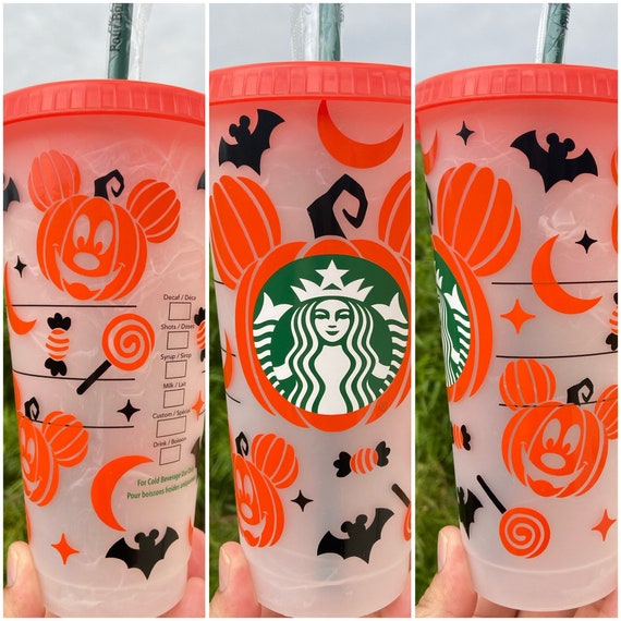 Pumpkin Halloween Color Changing Tumbler Starbucks Reusable Etsy