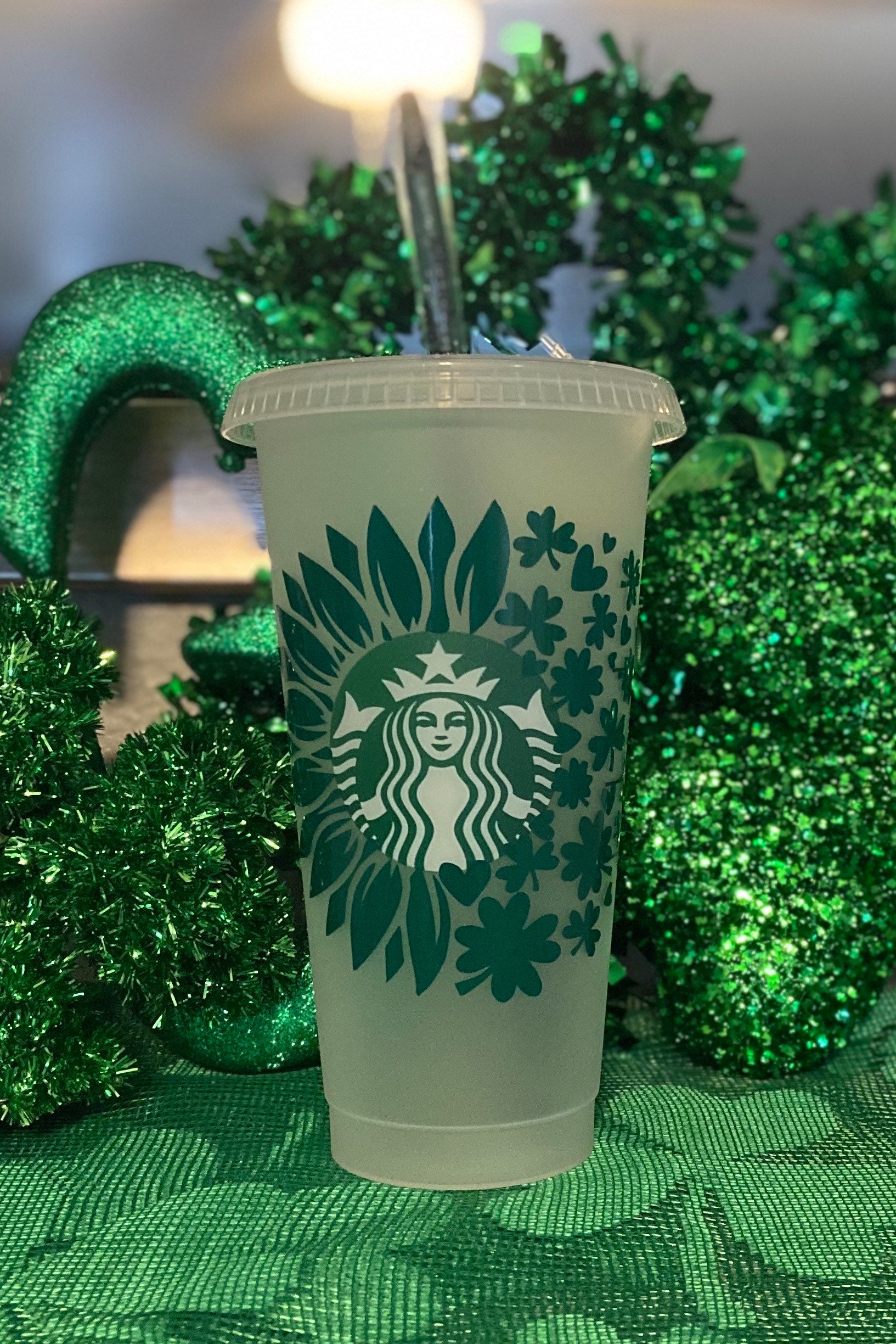 St. Patricks Day Shamrock Starbucks Cold Cup Starbucks Etsy