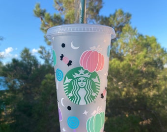 Halloween Starbucks Venti Cold Cup: Spooky Reusable Iced Coffee Cup - Etsy
