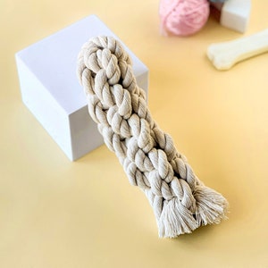 Rope Toy for Dogs | Natural Cotton Toy | Durable macrame Dog Toys | Dog Chew Rope Toy | Pull Toy | Toys for Dog | Toy for small dog