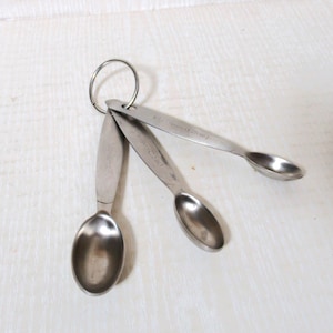 Metal Steel Measuring Spoons Teaspoon mL Set Kitchen Utensils Cooking