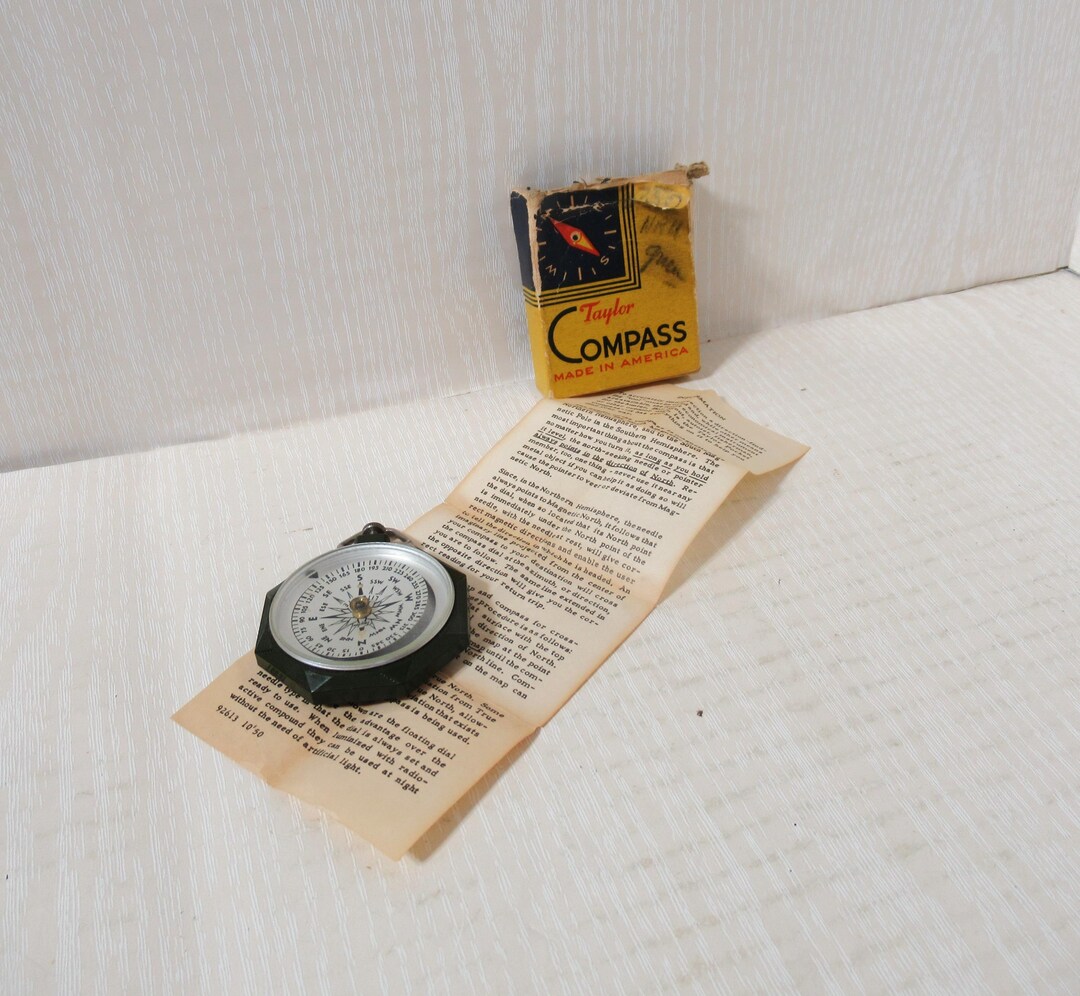 Vintage Taylor Instruments Compass Taylor LITENITE in Box Paper ...